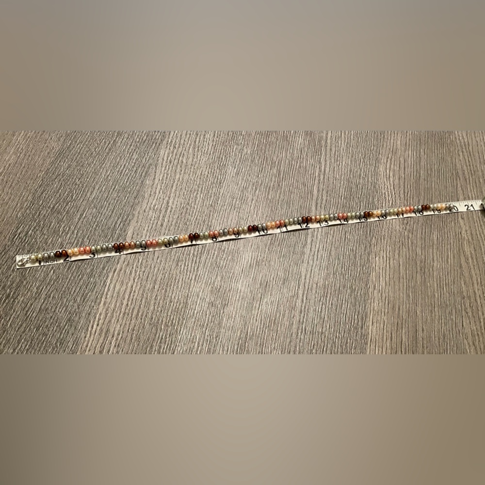 Multi colored pearl necklace - Picture 5 of 6